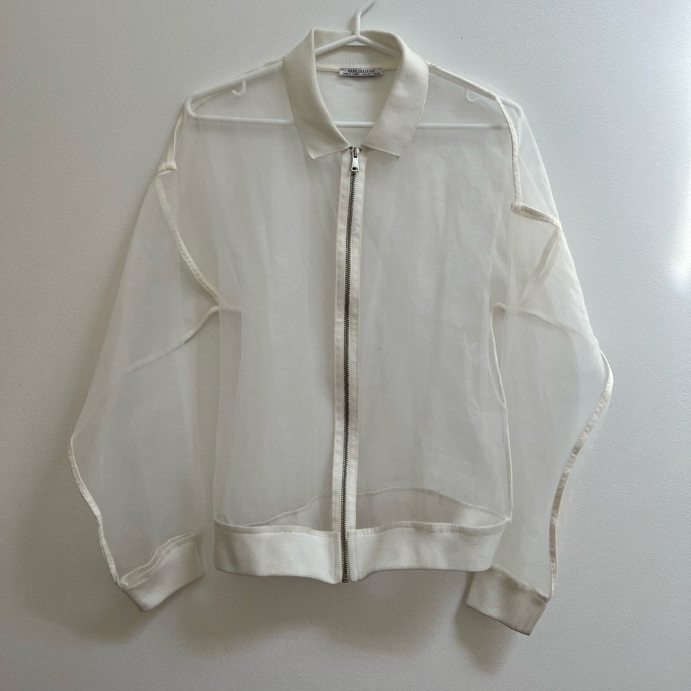 Zara Organza Bomber Jacket S